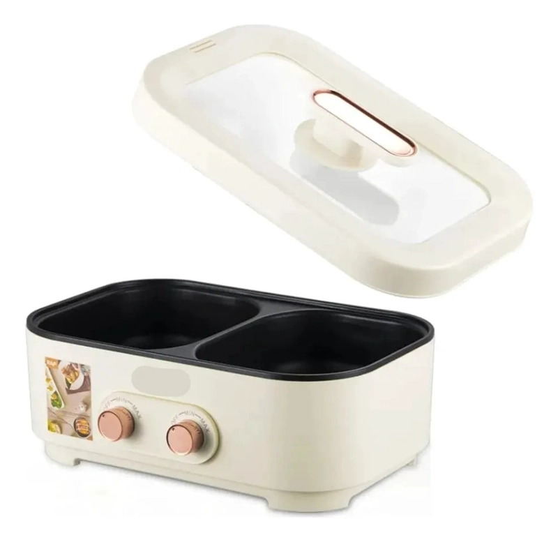 OLLA MULTIFUNCION DOBLE 6L 1000W VERSATIL COCINA LAU - 3