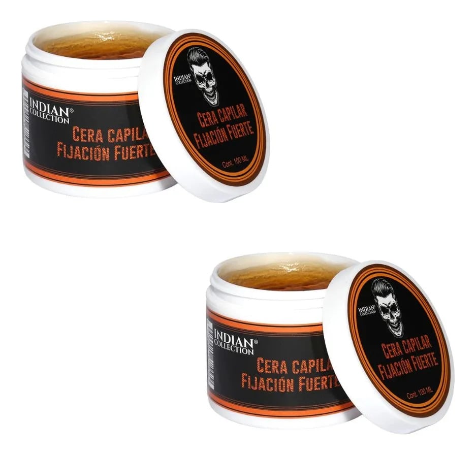 SET 2 FIJADOR CAPILAR CERA PARA HOMBRE FUERTE CABELLOS LAU - 9