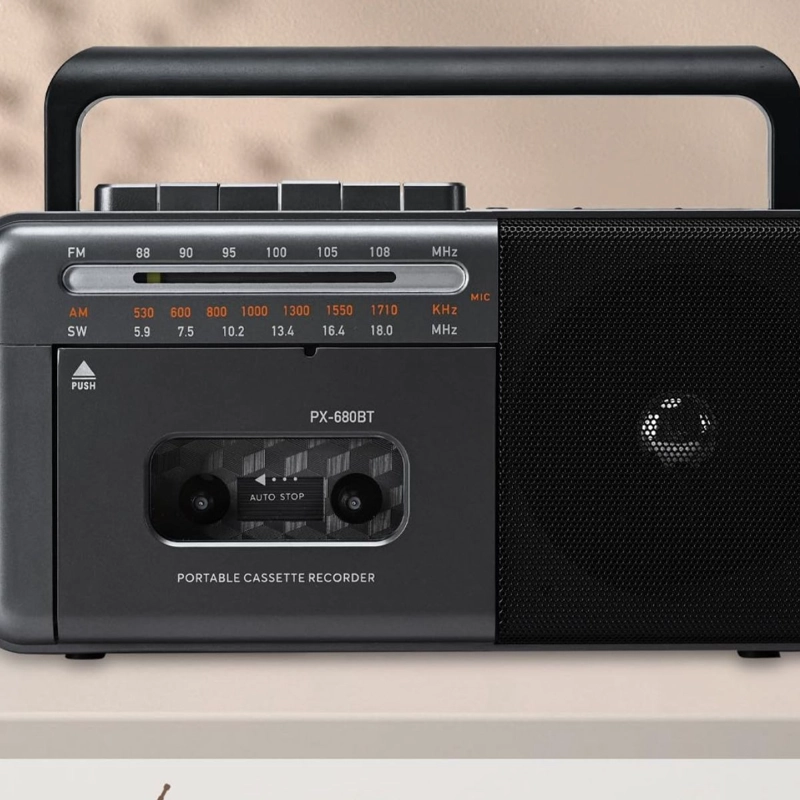 GRABADORA DE CINTA PORTATIL VINTAGE CON RADIO AM/FM LAU - 4