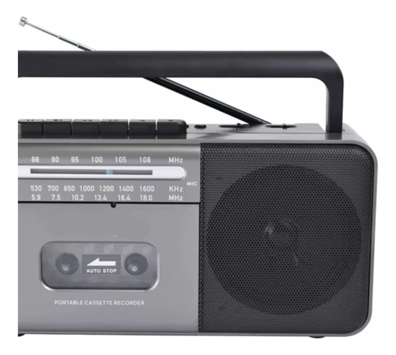 GRABADORA DE CINTA PORTATIL VINTAGE CON RADIO AM/FM LAU - 8
