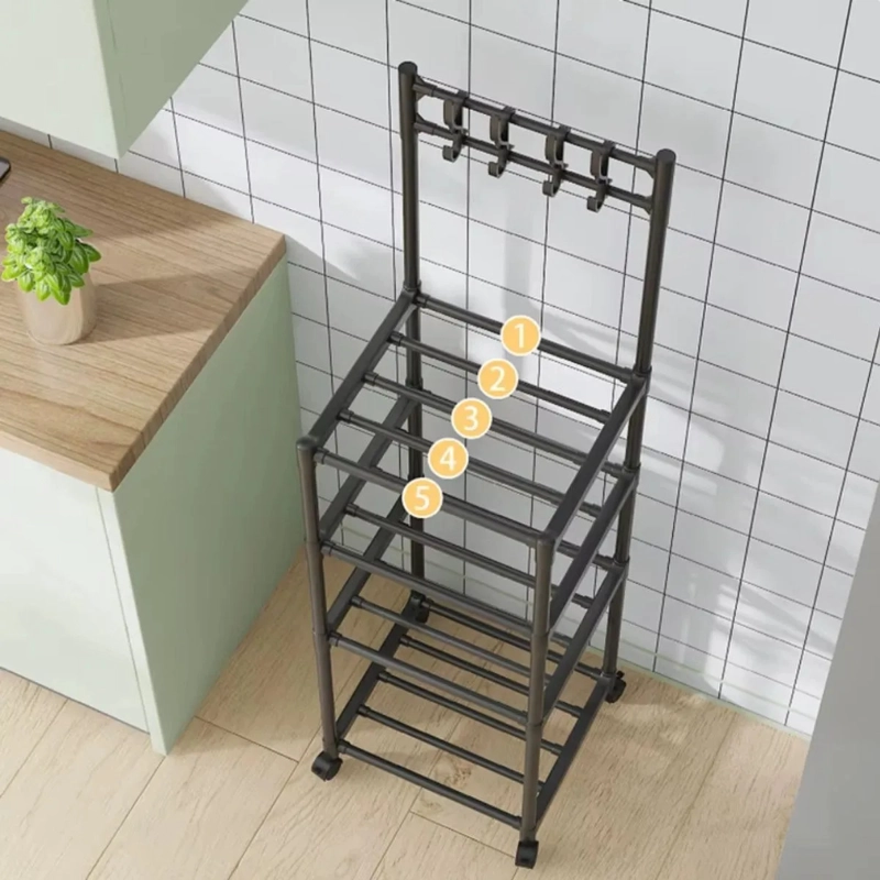ORGANIZADOR DE 5 NIVELES CON RUEDAS BAÑO LAVANDERIA LAU - 5