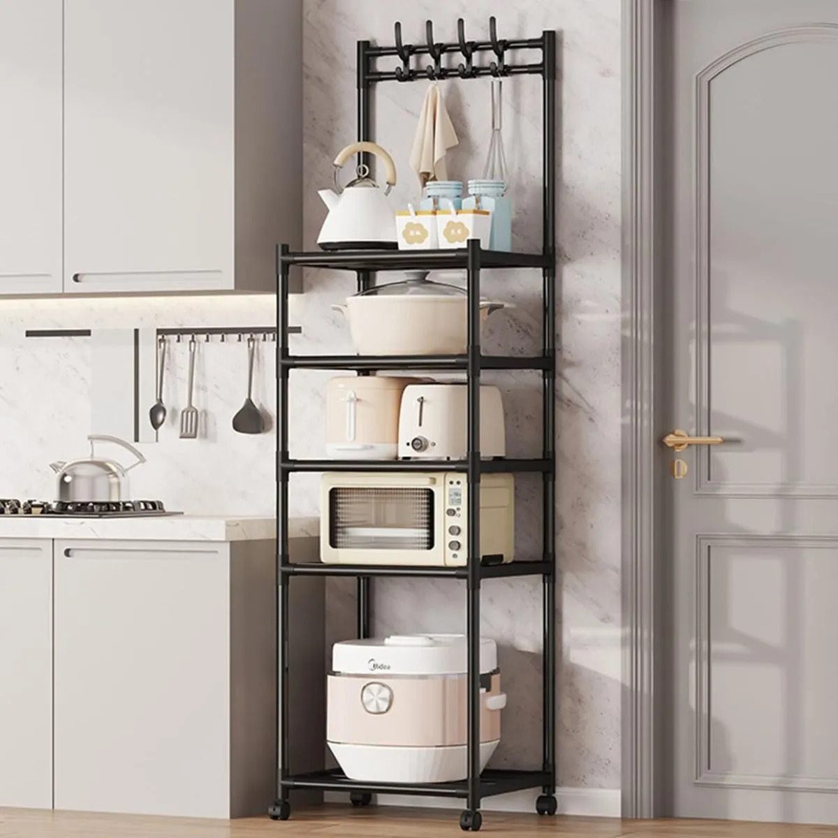 ORGANIZADOR DE 5 NIVELES CON RUEDAS BAÑO LAVANDERIA LAU - 6