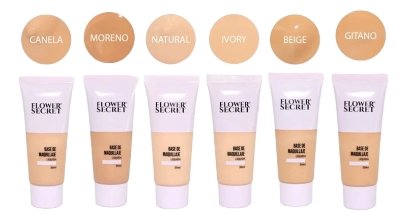 PACK 4 BASES DE MAQUILLAJE LIQUIDA COBERTURA LIGERA 30ML LAU - 3