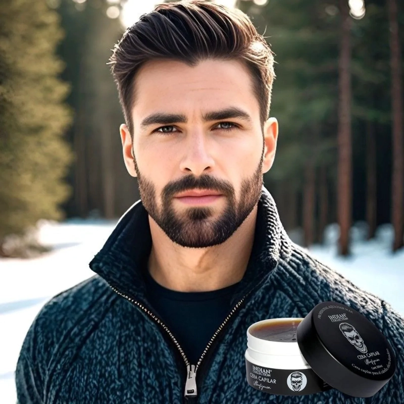 SET 2 FIJADOR CAPILAR CERA NEGRO EFECTO DURADERO HOMBRES LAU - 2