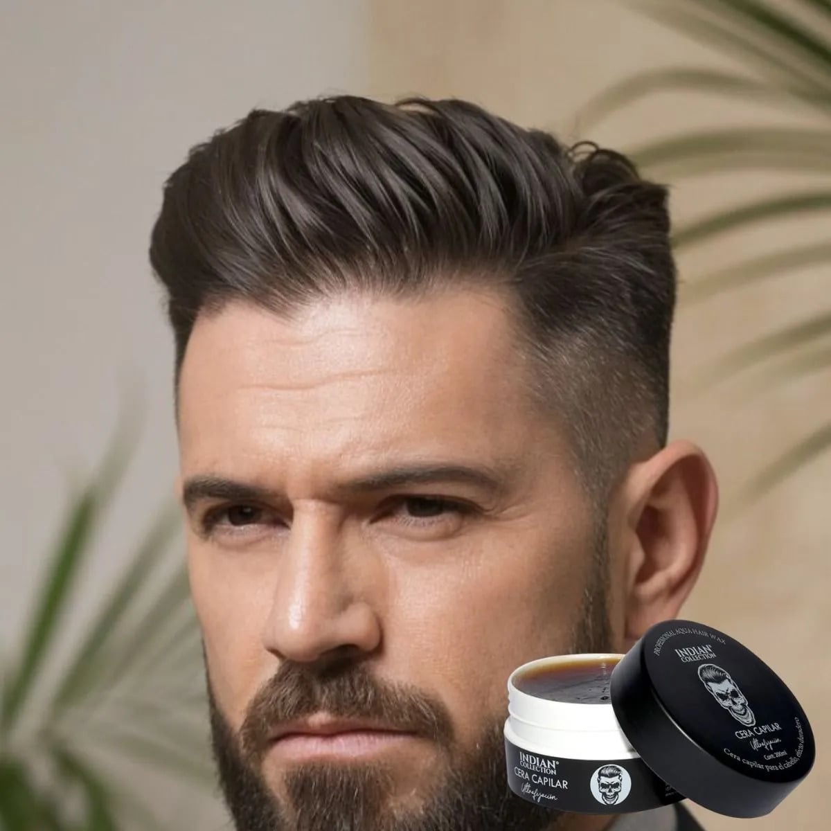 SET 2 FIJADOR CAPILAR CERA NEGRO EFECTO DURADERO HOMBRES LAU - 6