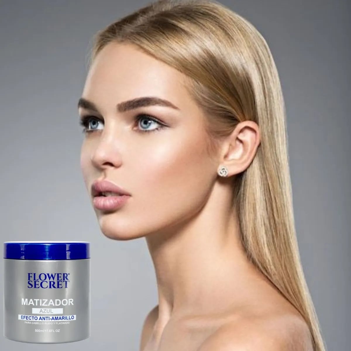 SET 3 CREMA DE PEINAR MATIZADORAS AZUL 500ML BELLEZA LAU - 5