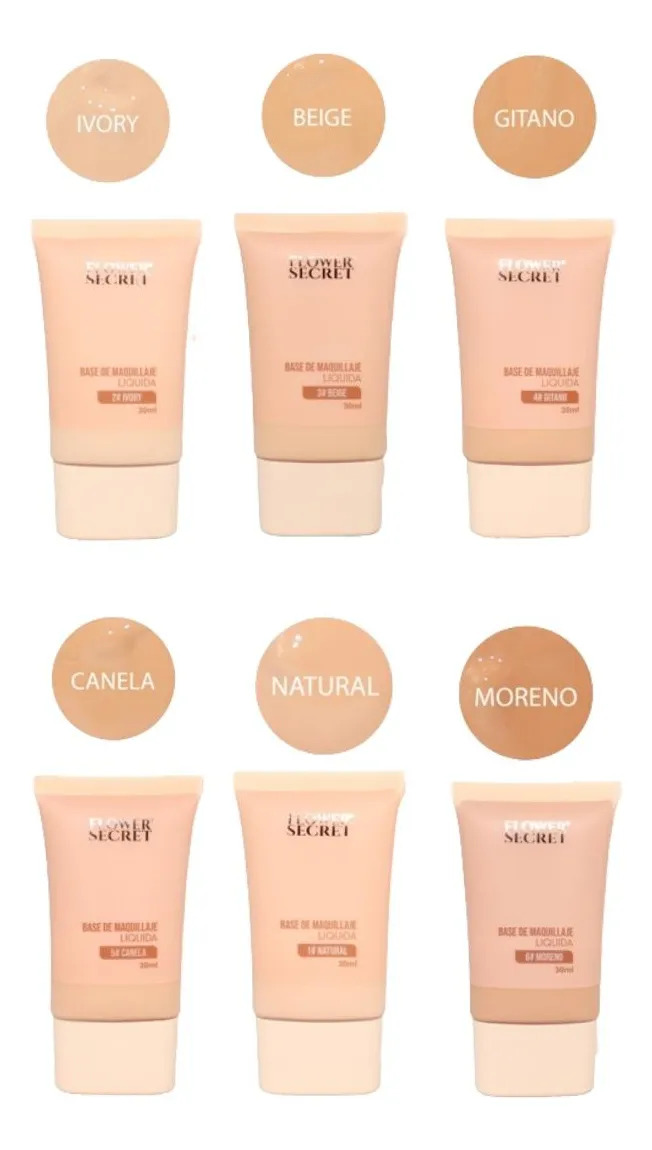 SET 3 BASES DE MAQUILLAJE LIQUIDO TEXTURA LIGERA LAU - 3