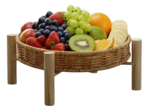 BANDEJA DECORATIVA PRESENTACION PEDESTAL ELEVADA HOGAR JHN - 3