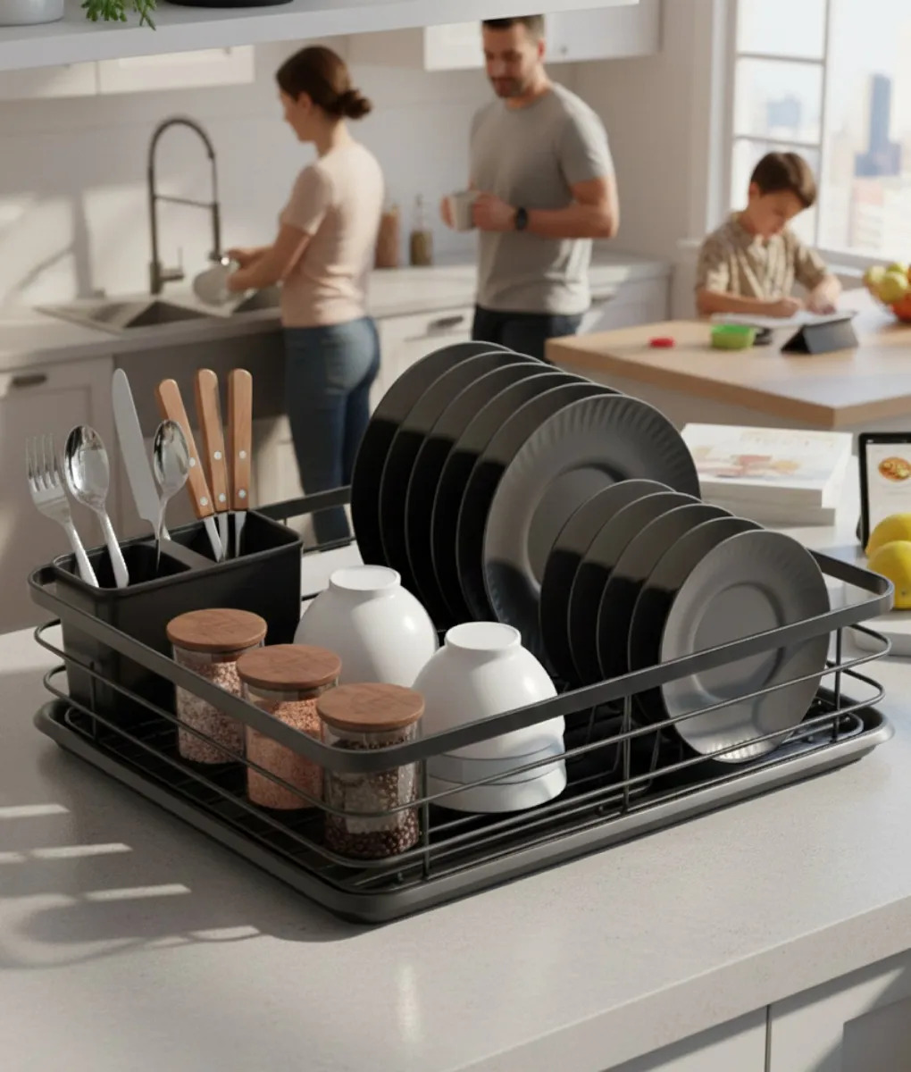 SECAPLATOS ESCURRIDOR LOZA COMPACTO DISEÑO MINIMALISTA JHN - 6