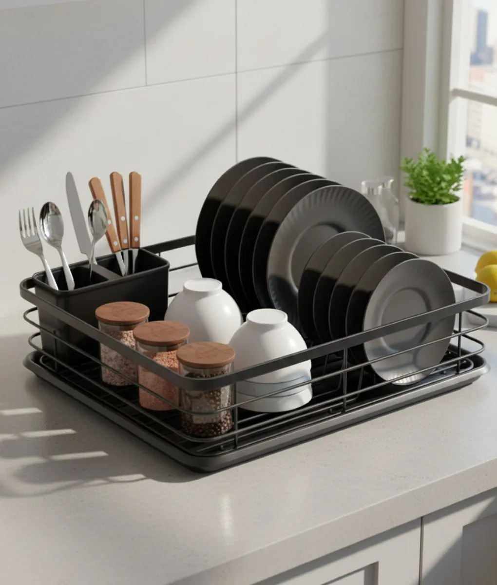 SECAPLATOS ESCURRIDOR LOZA COMPACTO DISEÑO MINIMALISTA JHN - 9