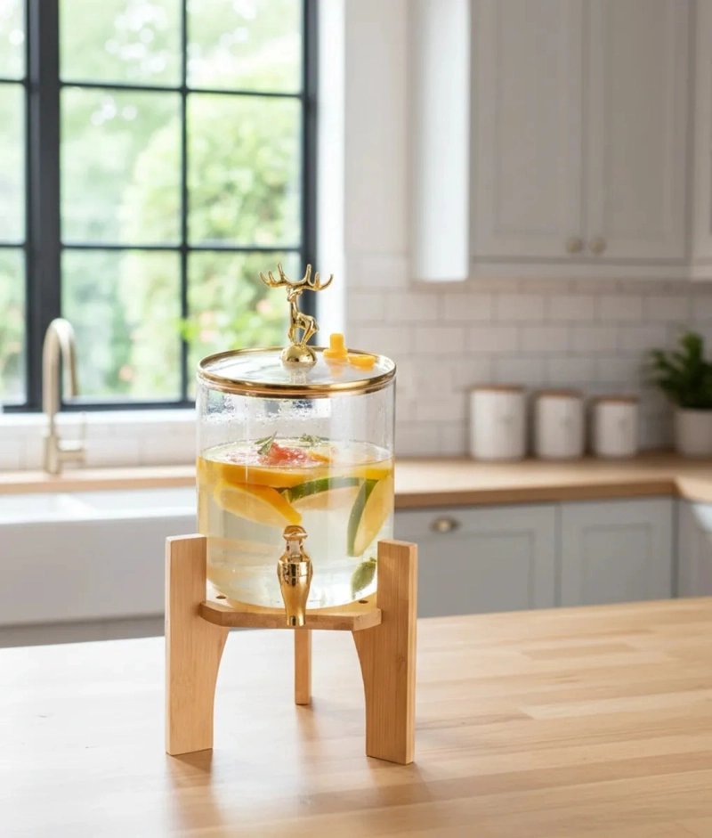 DISPENSADOR BEBIDAS GRIFO DECORATIVO SOPORTE ELEVADO JHN - 9