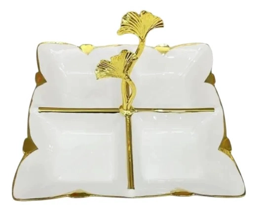 BANDEJA DECORATIVA SERVICIO SECCIONADA MANGO BOTANICO JHN - 1