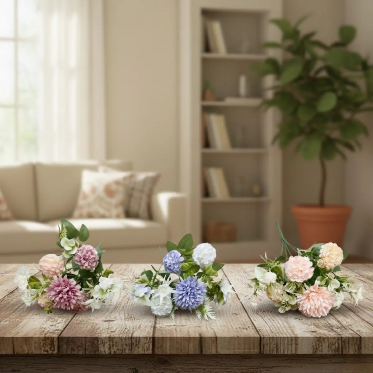 SET 2 RAMO FLORAL ARTIFICIAL ARTISTICO NATURALEZA ADORNO JHN - 10