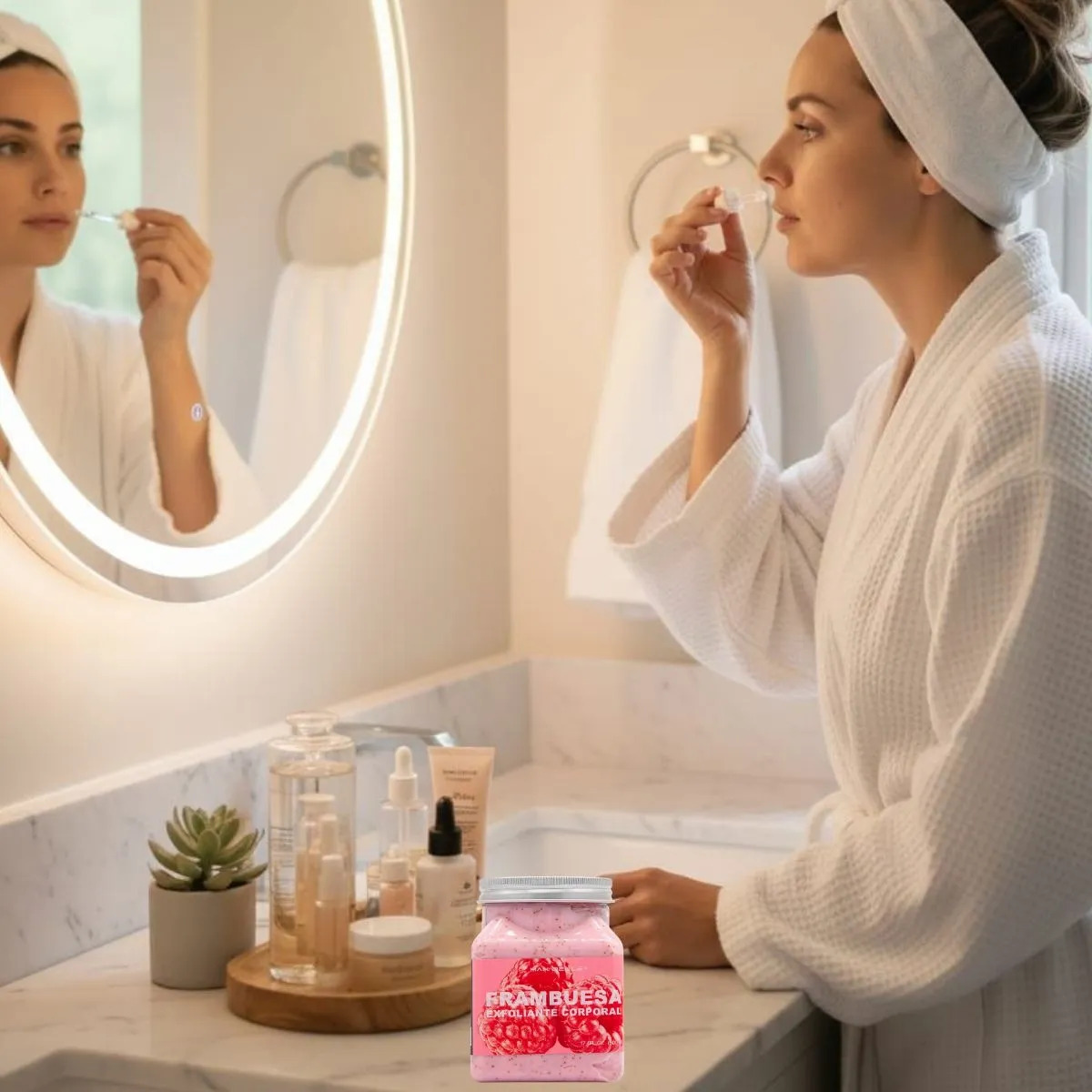 SET 2 EXFOLIANTES CORPORAL FRAMBUESA TODO TIPO DE PIEL  LAU - 3