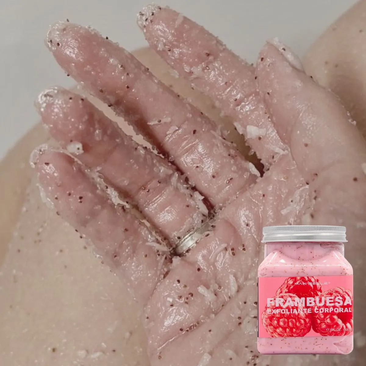 SET 2 EXFOLIANTES CORPORAL FRAMBUESA TODO TIPO DE PIEL  LAU - 5