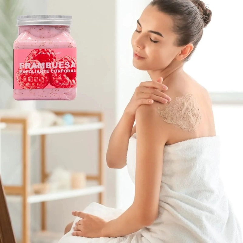 SET 2 EXFOLIANTES CORPORAL FRAMBUESA TODO TIPO DE PIEL  LAU - 6