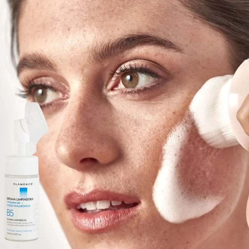 ESPUMA LIMPIADORA FACIAL VITAMINA B5 + ACIDO HIALURONICO LAU - 3