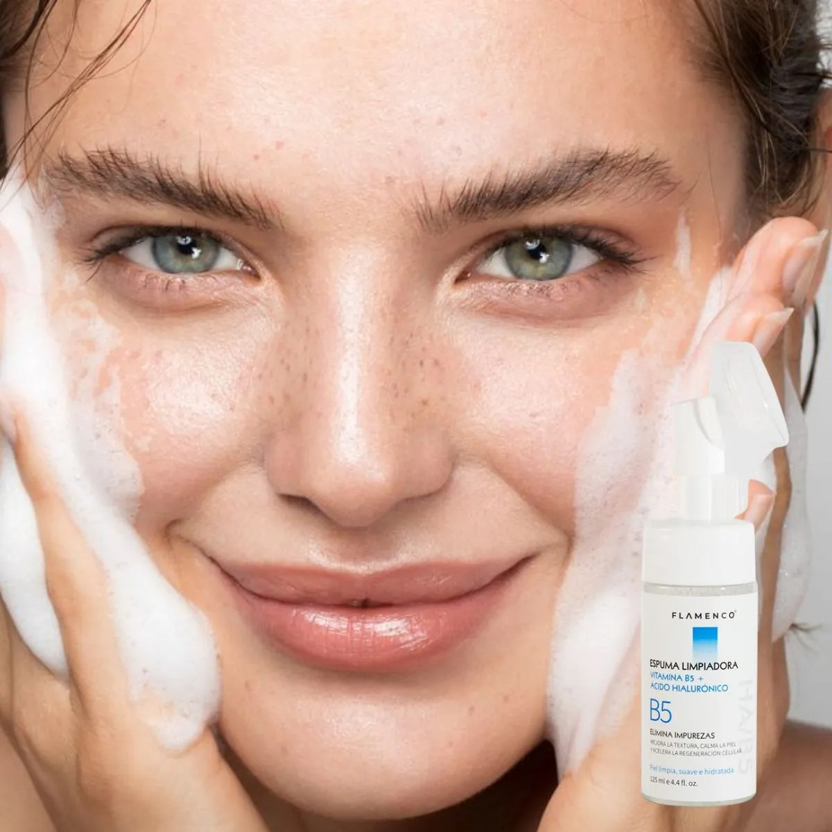 ESPUMA LIMPIADORA FACIAL VITAMINA B5 + ACIDO HIALURONICO LAU - 5
