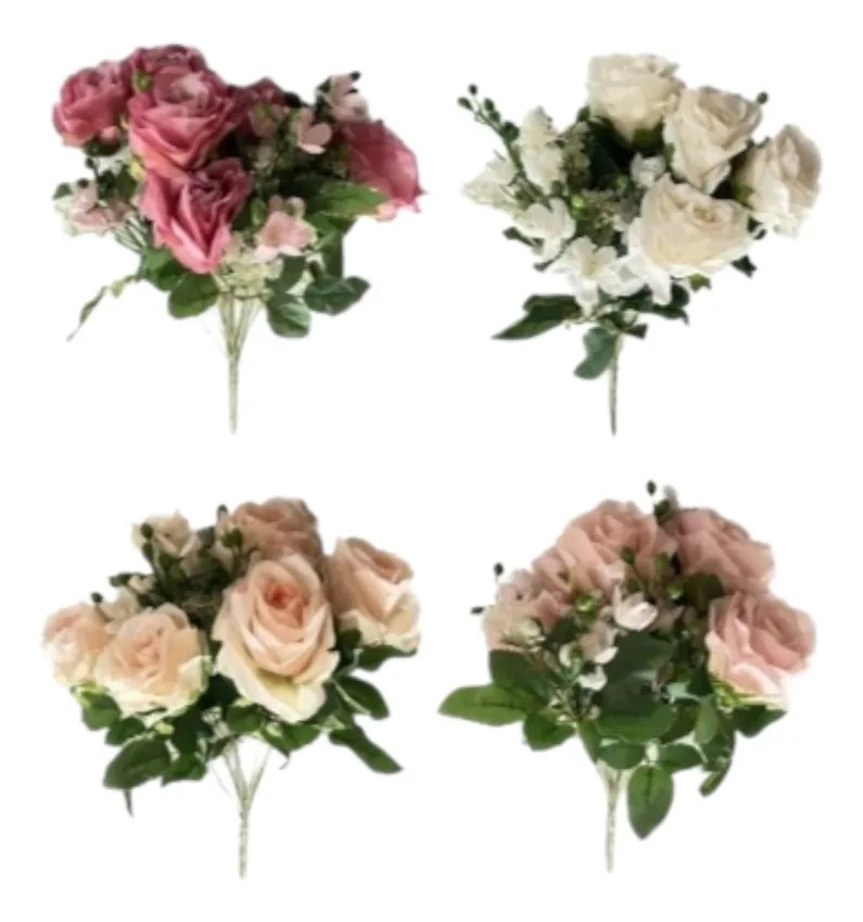 RAMO ARTIFICIAL FLORES DISEÑO EXQUISITO DECORATIVO JHN - 3