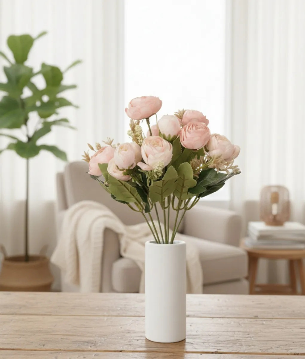 SET 2 RAMO DECORATIVO FLORES ARTIFICIALES ADORNO FLORAL JHN - 9