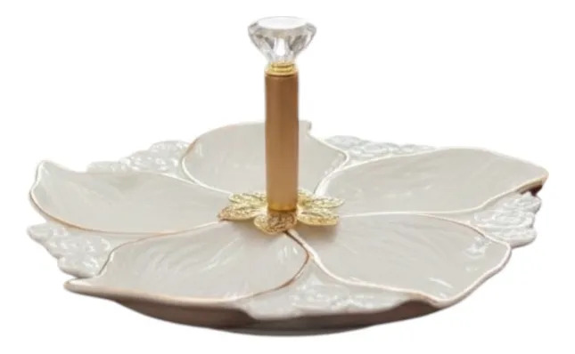 BANDEJA SERVIR DECORATIVA DISEÑO FLORAL ELEGANCIA JHN - 3