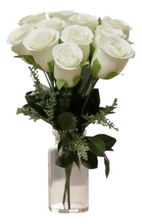RAMO FLORAL ARTIFICIAL ROSAS DECORATIVAS ADORNO HOGAR JHN - 3