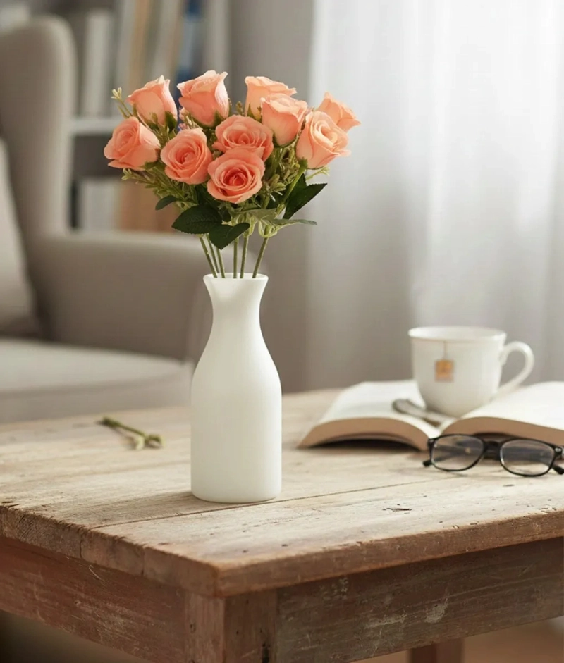 SET 4 RAMO FLORAL ROSAS ARTIFICIALES ENCANTO DECORATIVO JHN - 2