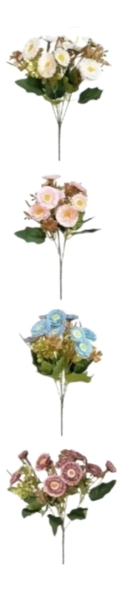 SET 4 RAMO FLORES ARTIFICIALES FRESCURA ENCANTO ADORNO JHN - 3