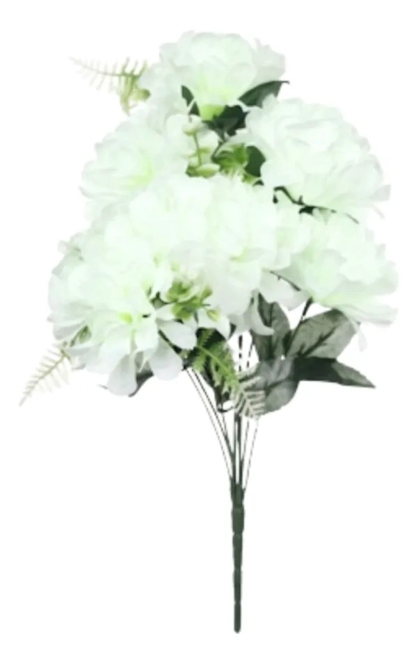 SET 3 RAMO FLORAL ORNAMENTAL ARTIFICIAL DISEÑO PEONIA JHN - 1