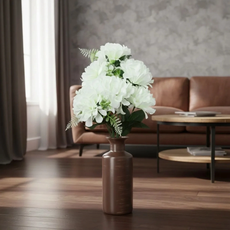 SET 3 RAMO FLORAL ORNAMENTAL ARTIFICIAL DISEÑO PEONIA JHN - 2