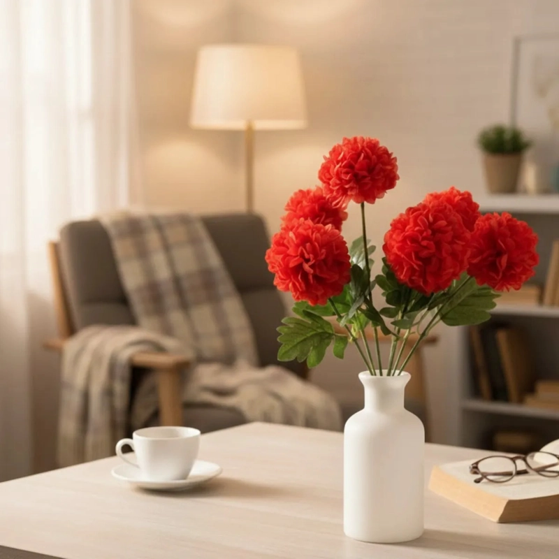SET 2 RAMO FLORES ORNAMENTALES ELEGANCIA ARTIFICIAL JHN - 2