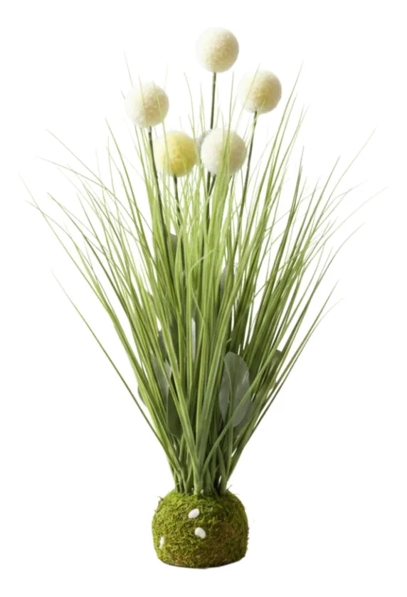 ADORNO FLORAL ARTIFICIAL ESFERA SILVESTRE MUSGO HOGAR JHN - 1