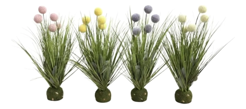ADORNO FLORAL ARTIFICIAL ESFERA SILVESTRE MUSGO HOGAR JHN - 3
