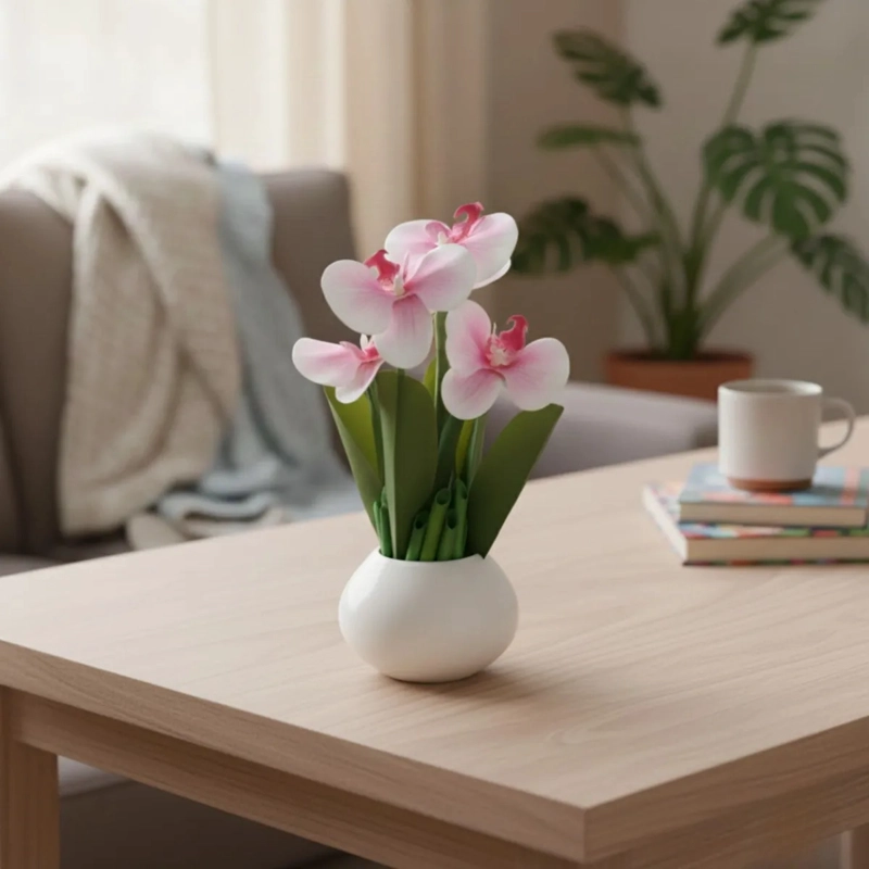 ARREGLO FLORAL ARTIFICIAL ORQUIDEAS DECORATIVAS ADORNO JHN - 2
