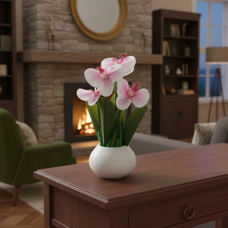 ARREGLO FLORAL ARTIFICIAL ORQUIDEAS DECORATIVAS ADORNO JHN - 7