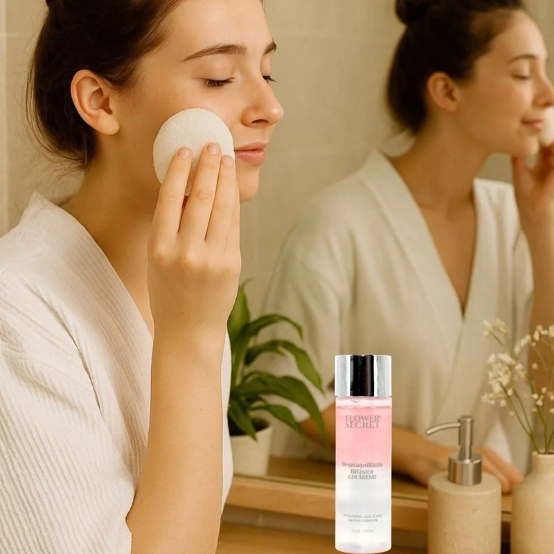 DESMAQUILLANTE BIFASICO CON COLAGENO MAQUILLAJE LAU - 1