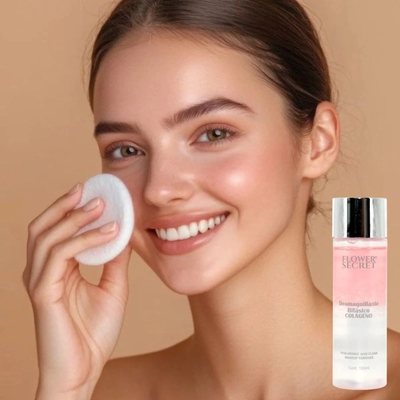 DESMAQUILLANTE BIFASICO CON COLAGENO MAQUILLAJE LAU - 2