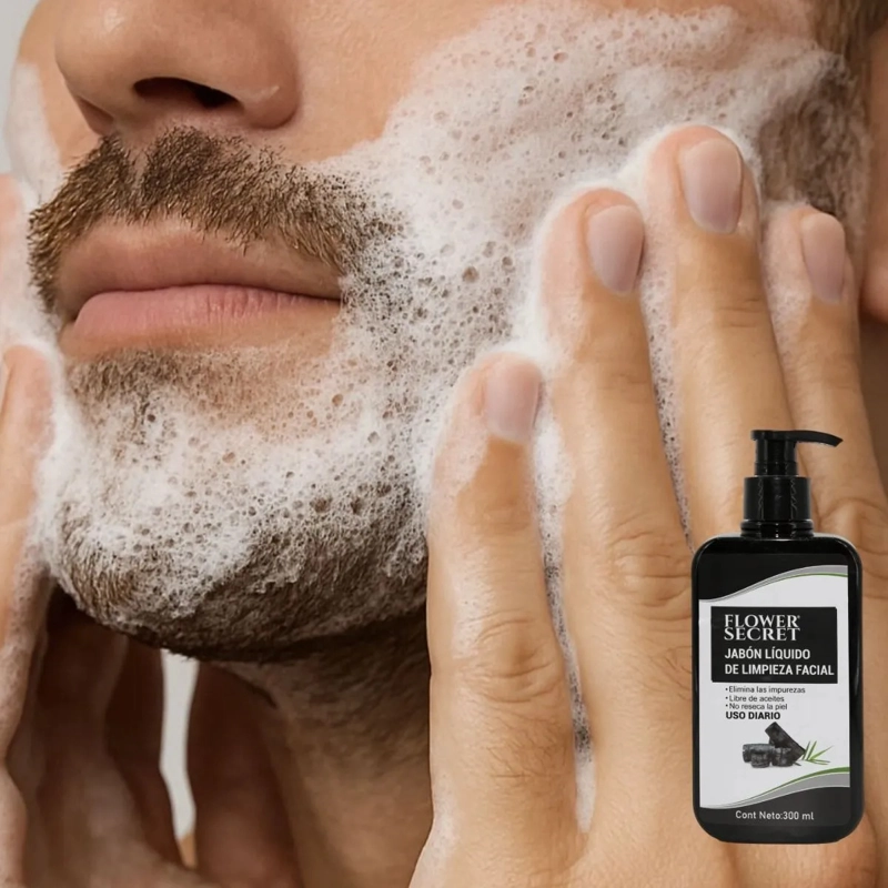 JABON LIQUIDO DE LIMPIEZA FACIAL CON CARBON ACTIVADO LAU - 6