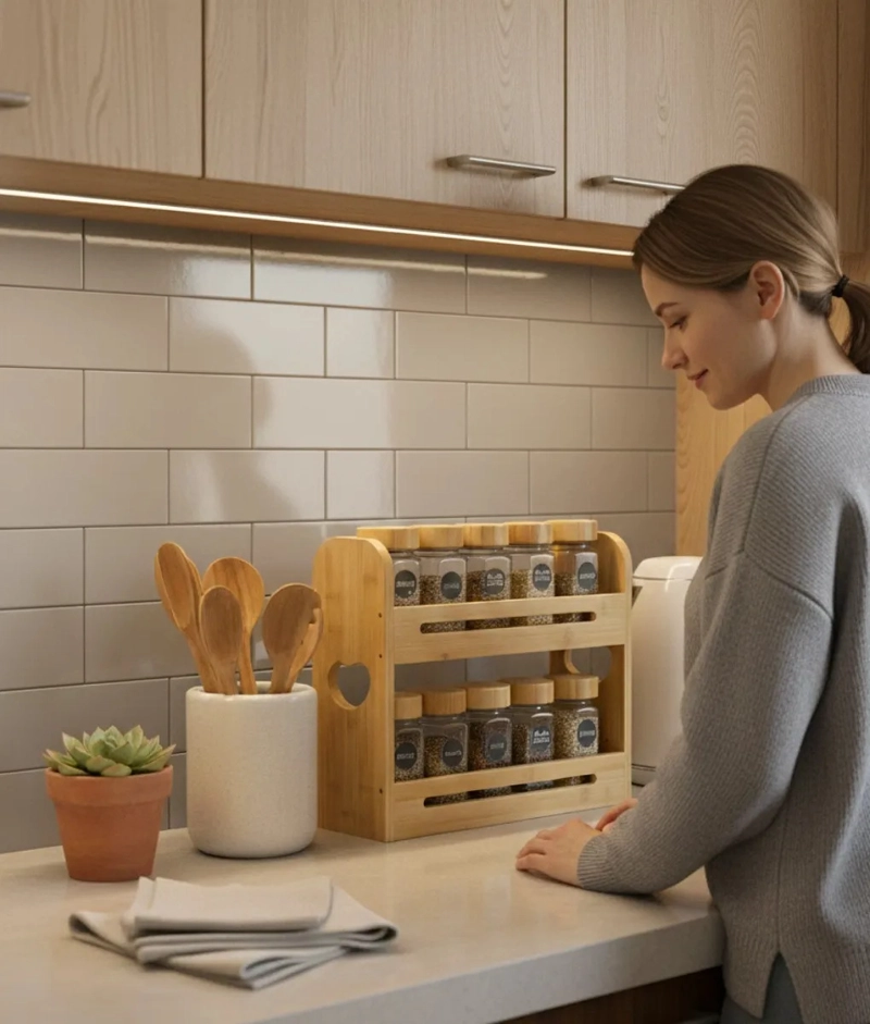 ESPECIERO ORGANIZADOR COCINA 2 NIVELES DISEÑO MODERNO JHN - 5