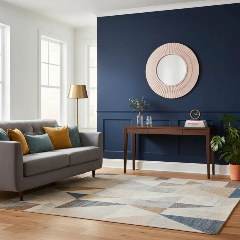 ESPEJO DECORATIVO PARED MODERNO DISEÑO ONDAS RADIALES JHN - 9