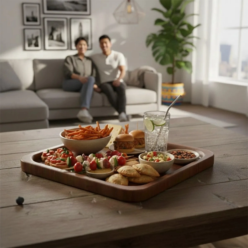 SET 3 BANDEJA DECORATIVA MULTIUSO DISEÑO MINIMALISTA JHN - 4