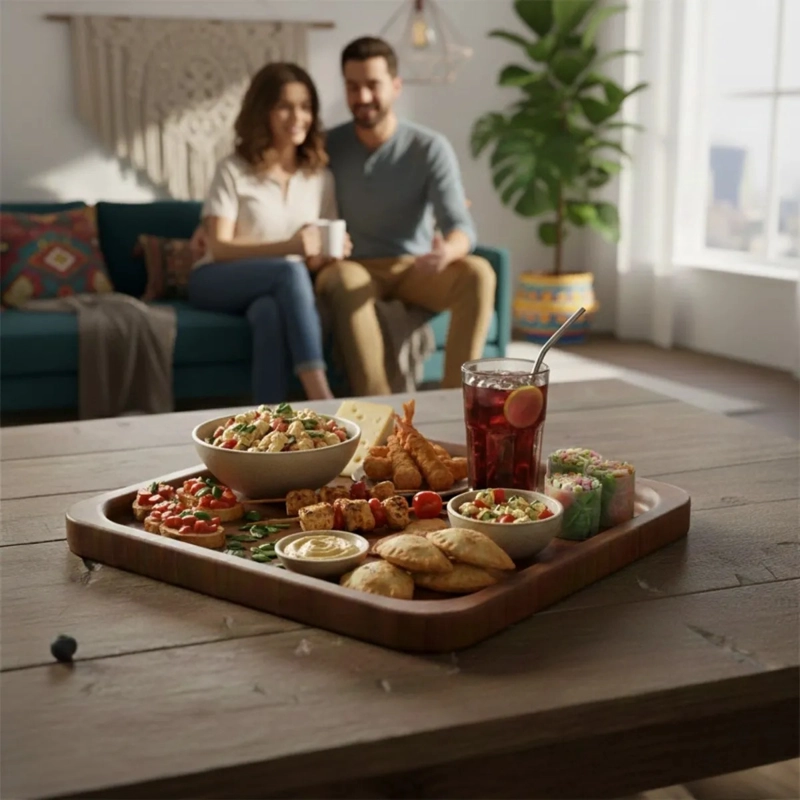 SET 3 BANDEJA DECORATIVA MULTIUSO DISEÑO MINIMALISTA JHN - 5