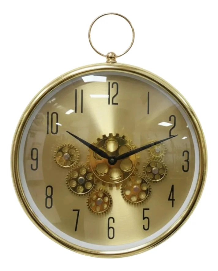 RELOJ PARED DECORATIVO MINIMALISTA ENGRANAJES LUJO AJ - 1