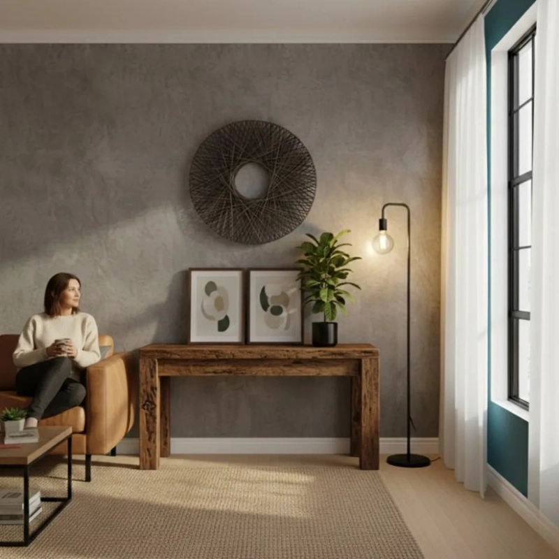 ARO DECORATIVO PARED ENTRELAZADO ARTESANAL MODERNO AJ - 4