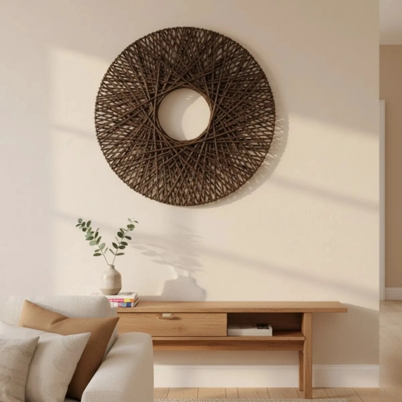 ARO DECORATIVO PARED ENTRELAZADO ARTESANAL MODERNO AJ - 5