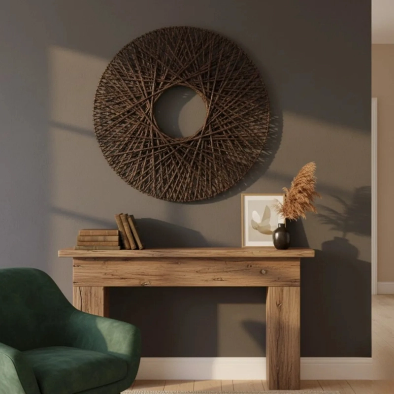 ARO DECORATIVO PARED ENTRELAZADO ARTESANAL MODERNO AJ - 6