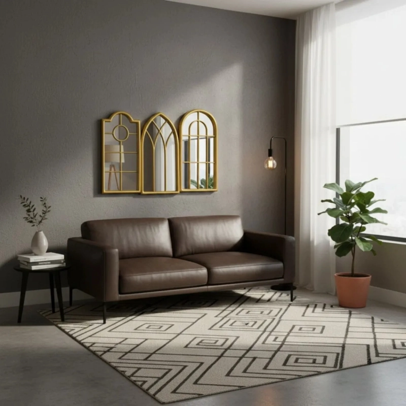 SET ESPEJOS MURALES VENTANAS LUZ ESTILO CATEDRAL AJ - 9