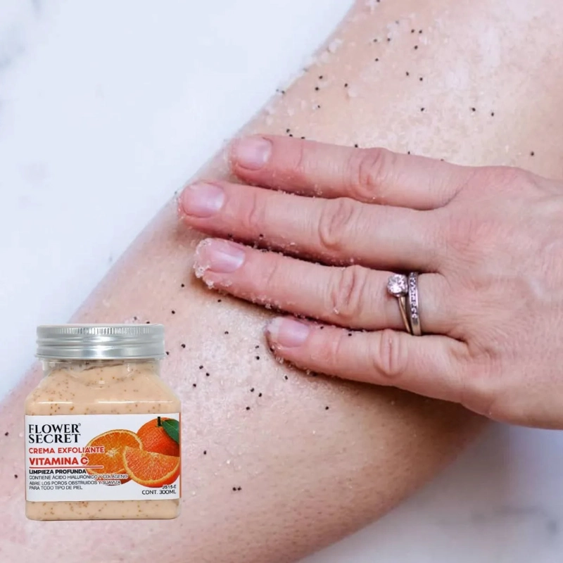 SET 3 CREMAS EXFOLIANTES CORPORAL VITAMINA C FRESAS LAU - 1