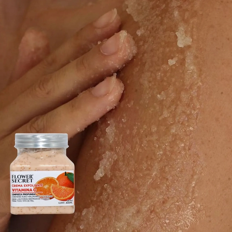 SET 3 CREMAS EXFOLIANTES CORPORAL VITAMINA C FRESAS LAU - 2