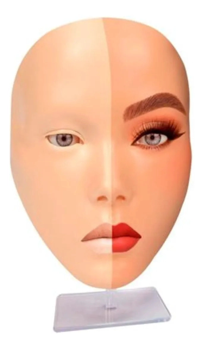 SET DE PRACTICA DE MAQUILLAJE ROSTRO GRANDE DE SILICONA LAU - 3